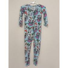 Bums Roses Bone Chillin Bamboo Convertible Romper Sleeper Zippy 18-24 Months