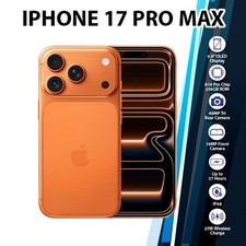 Apple iPhone 17 Pro Max iOS Cell Phone(12GB+256GB/ORANGE/Dual SIM/Unlocked)