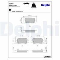 Delphi Bremsbelagsatz Scheibenbremse LP3737 FüR Hyundai Kona SX2 Elantra 7 CN7