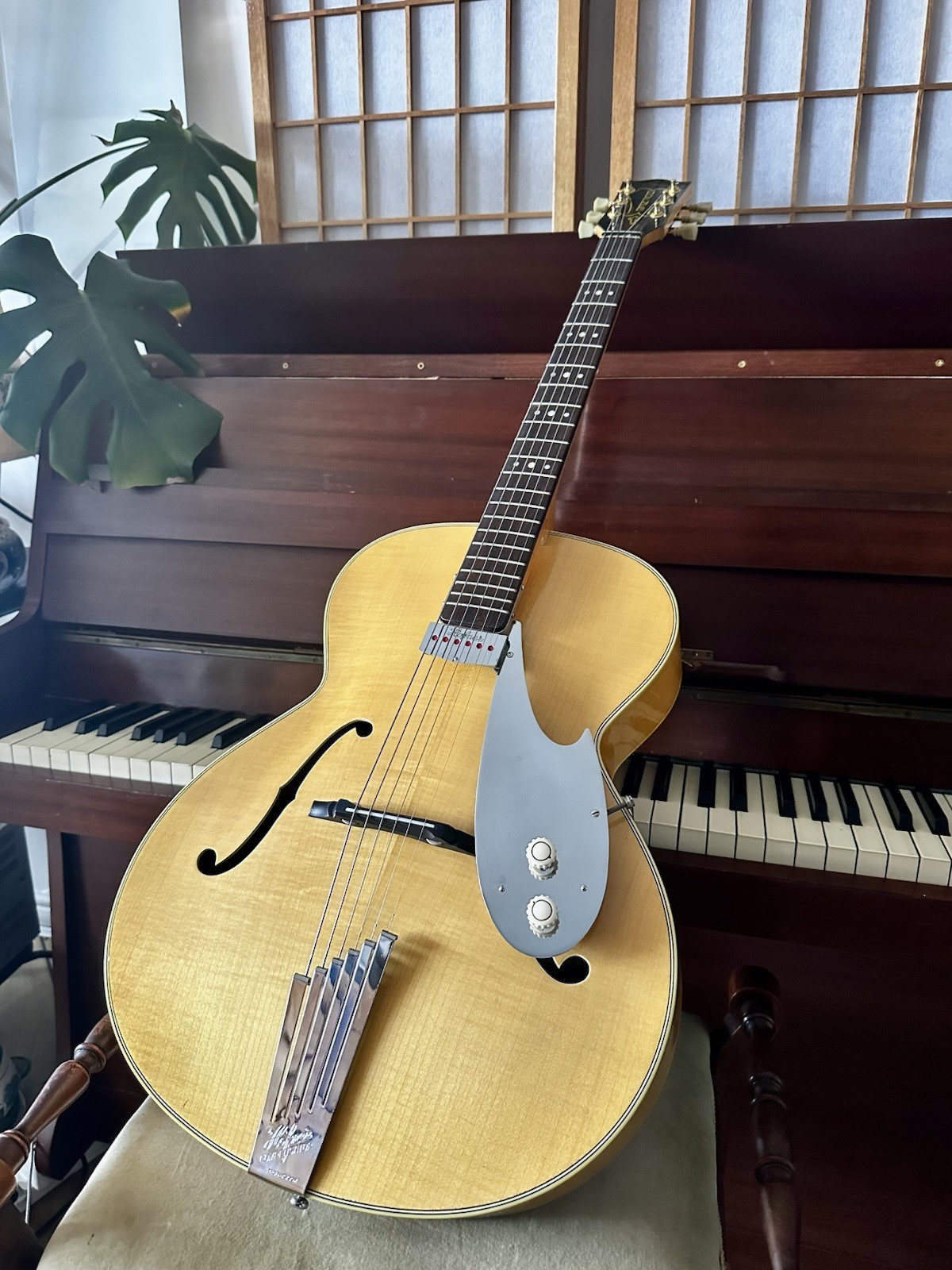 Hofner Senator 1958 Electro Acoustic Guitar - Vintage w /  rare 531 Pick-Up Plate