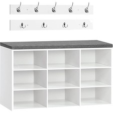 Schuhregal, Schuhbank, Garderobe, Wandhaken, Sitzbank, Flur, Schlafzimmer