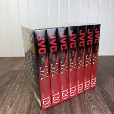 Lot of 7 JVC T-120 SX Blank VHS Video Tapes 6 hrs. EP Mode New/Sealed