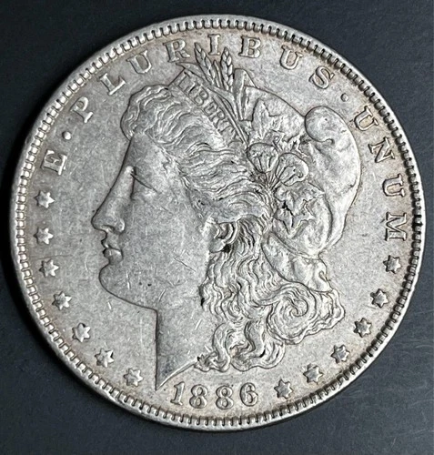 1886 Morgan Silver Dollar XF+