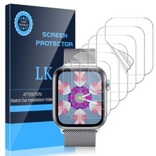 LK 6 Pack Screen Protector for Apple Watch 40mm SE/Series 4/5/6 and Apple W...
