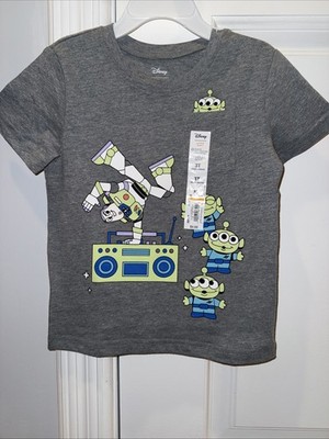 NWT Boys 3T Jumping Beans Disney Buzz Lightyear Toy Story Gray Short Sleeve Tee