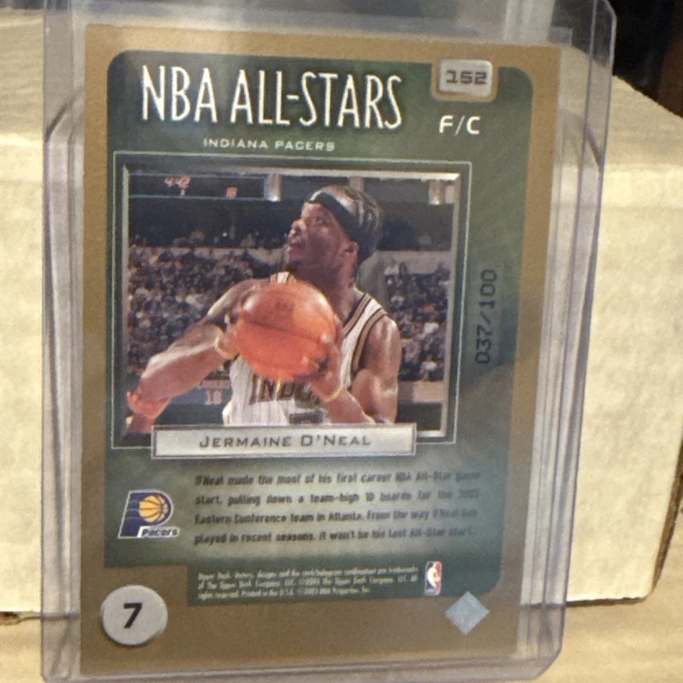 2003-04 Upper Deck Victory "Gold", #152, JERMAINE 0'NEAL /100, Indiana Pacers - Image 2 of 3