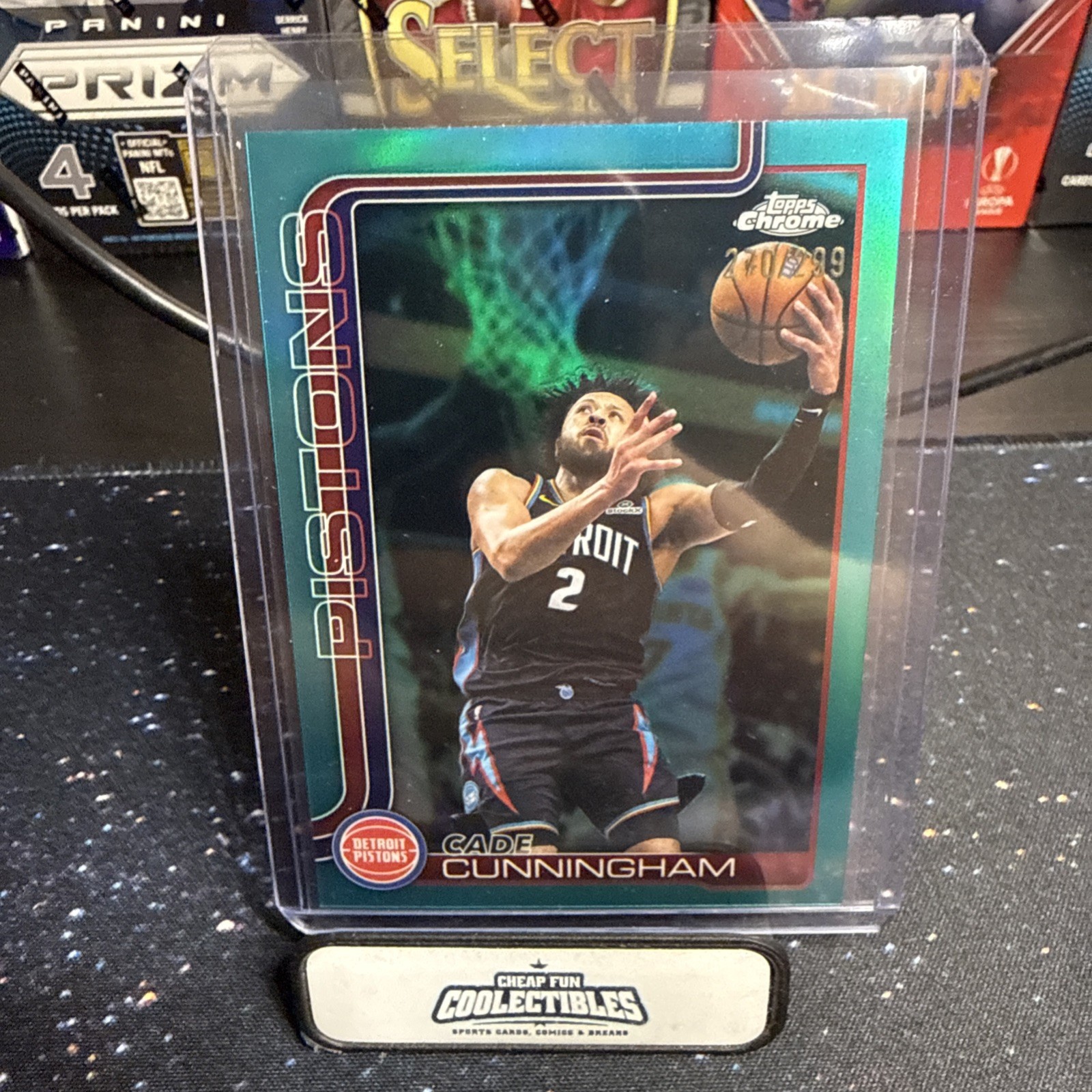 2025-26 Topps Chrome Update #6 Cade Cunningham Teal Refractor #/299 GL
