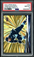 2024-25 Upper Deck Jaden Schwartz Outburst Gold 1/1 #153 PSA 10 Seattle Kraken