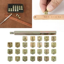  For Leather Craft Tools Kit 26 Pcs Alphabet Letter Metal Stamp Punch Set