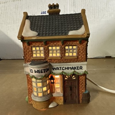 VTG Department 56 Geo Weeton Watchmaker, Complete w/ Lamp & Box-TESTED 1988