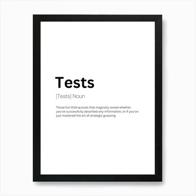 Tests Definition Bedeutung Kunstdruck gerahmt Wandbild Poster Leinwanddruck Bild