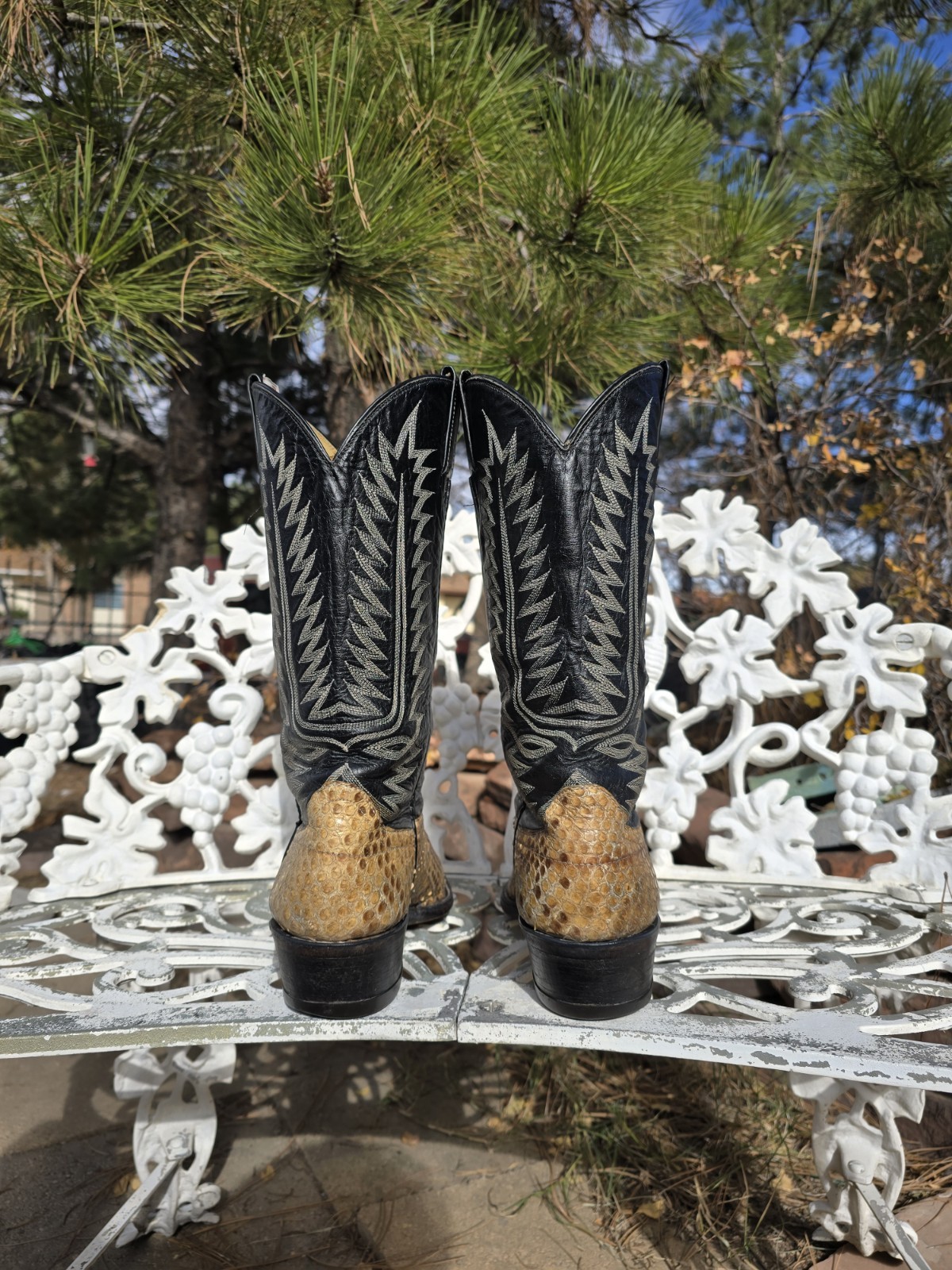 9.5D 🔥🐍 ROCK PYTHON SNAKESKIN POINTED TOE🔥🐍 V… - image 15