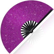 Vercraft 13'' Large Rave Fan for Women Rave Accessories Festival Outfits Glit...