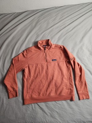 Patagonia Ahnya Sweatshirt Pullover Womens Size Large Salmon Pink 1/4 Zip 42150