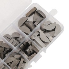 80Pcs Semicircular Woodruff Key Kit Assortment Various Sizes W/ Storage Box☜