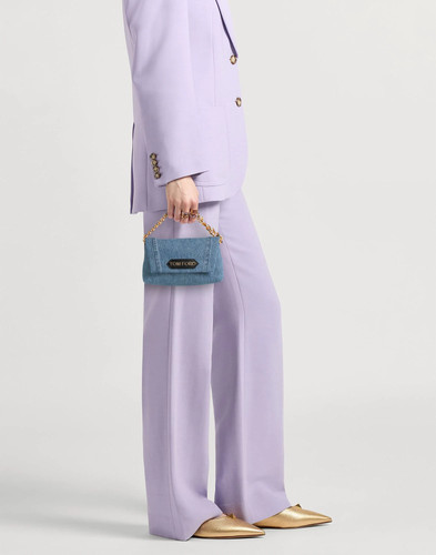 Tom Ford - Women - Denim Flap bag - Light blue