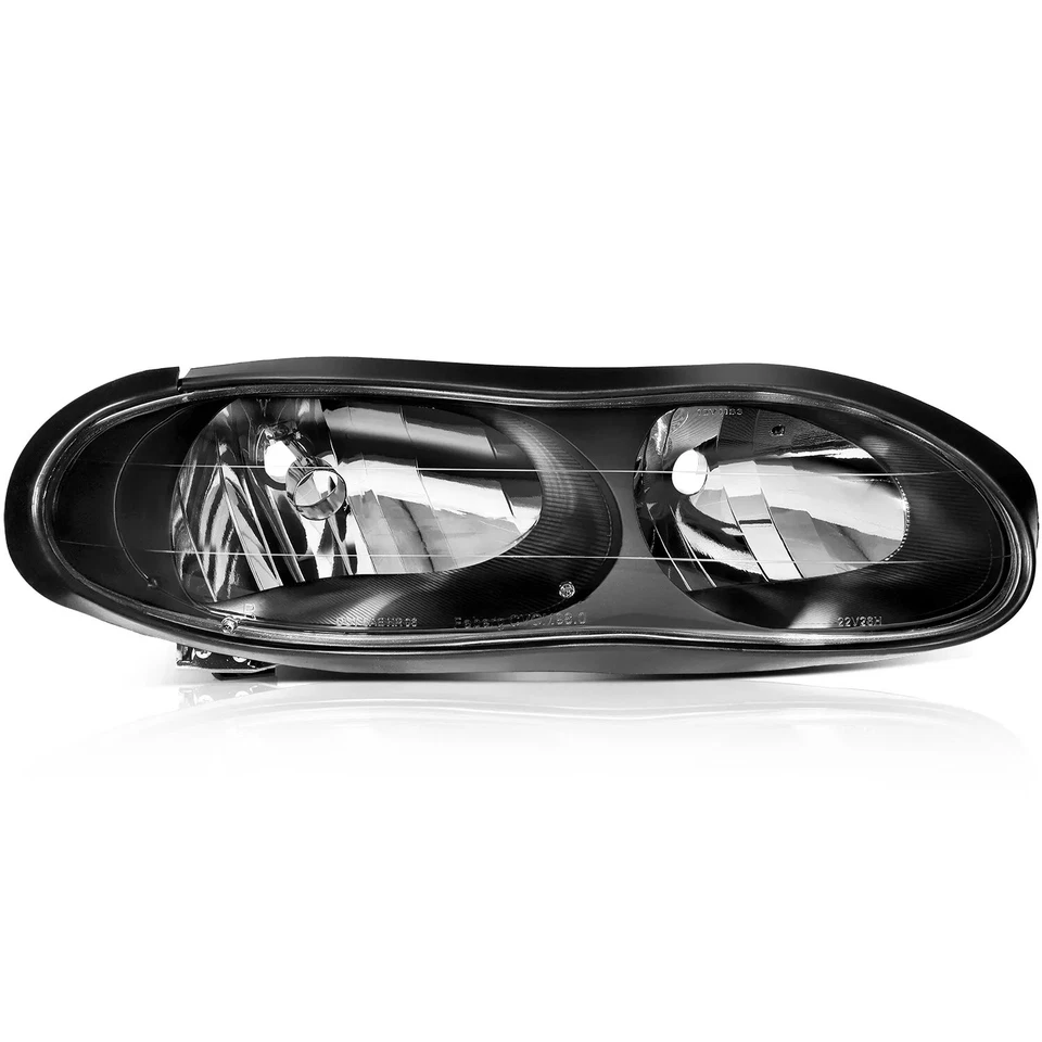 Black Headlights Assembly Fits For 1998-2002 Chevy Camaro Z28 Z28 SS 2-Door - Image 4 of 4