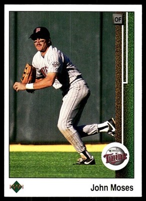 John Moses 1989 Upper Deck #242 Minnesota Twins READ FREE SHIPPING AutographDen