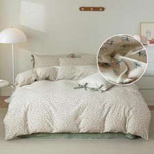 Vintage Floral Duvet Cover Full Full 80"x90" A1 01-5 Bow Tie Green Floral