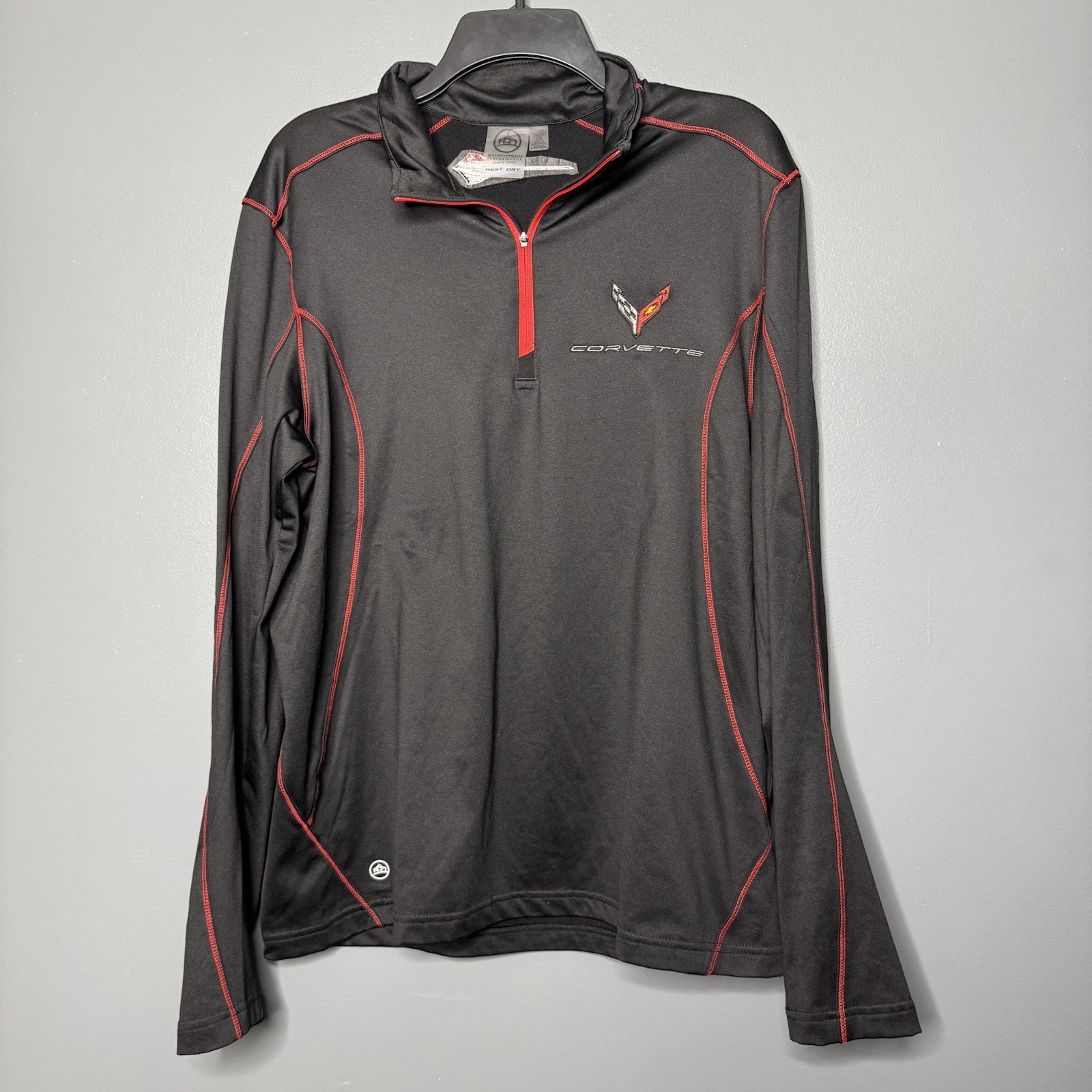 Stormtech Corvette Jacket L Black Red Quarter Zip… - image 1