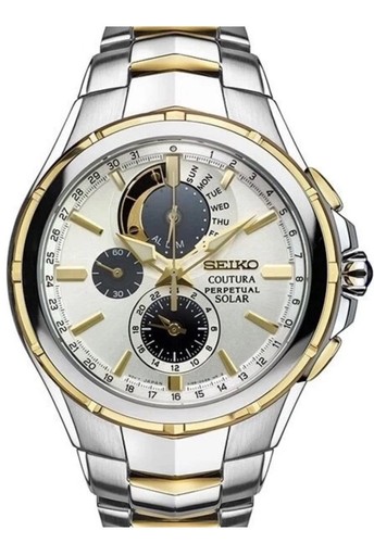 Seiko Coutura Solar Chronograph Two-Tone Stainless Steel Men's Watch SSC560