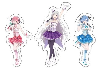 Re：ゼロから始める異世界生活 ステッカー ラム　レム　エミリア3種セット