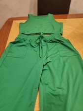 Two Piece Women Set Crop Top And Pants