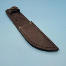 Buck Knives Fixed Blade Knife Sheath Black Leather Belt Pouch Case 9.25"x 4"