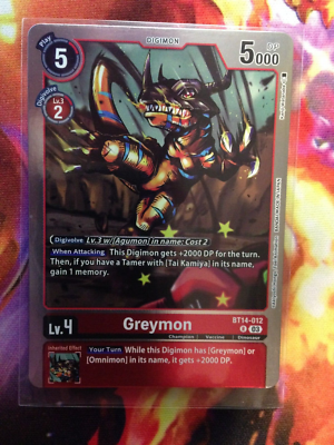 Digimon Blast Ace "Greymon" BT14-012 R X1 | eBay