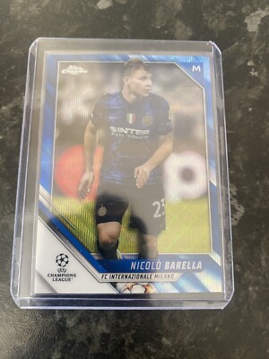 Nicolo Barella Blue Wave /75 Inter Milan UCL Topps Chrome 21/22