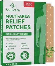 Max Strength Large Heat Patches for Muscle, Joint & Back Pain Relief -10 Patches