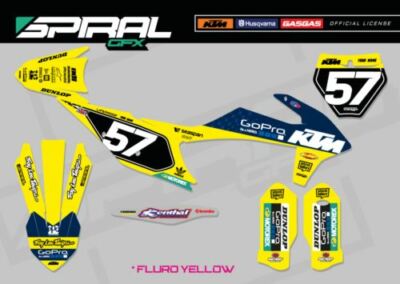 Custom MX Grafik Kit KTM SX SXF 125 250 350 450 TLD Fluro 2020
