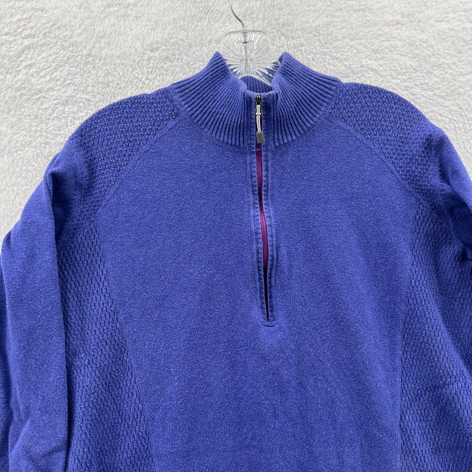 Chaqueta Eddie Bauer XXL Mujer Púrpura Manga Larga 1/2 Cremallera 2XL Manga Larga Top Foto 4 de 4