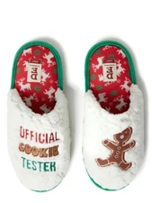 Official Cookie Tester Holiday Slippers - DF Dearfoams (Womens Med 7-8)