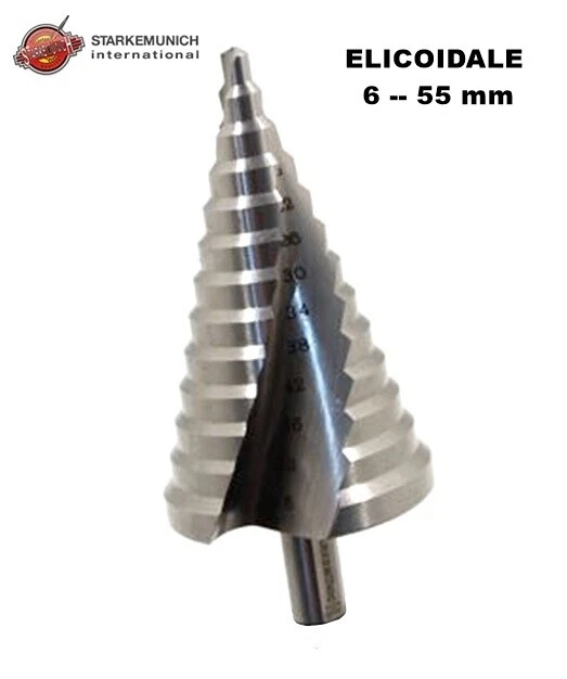 Fresa A Gradini Scalini Conica Hss 4-42mm Allargafori Punta Per Metallo 4859045