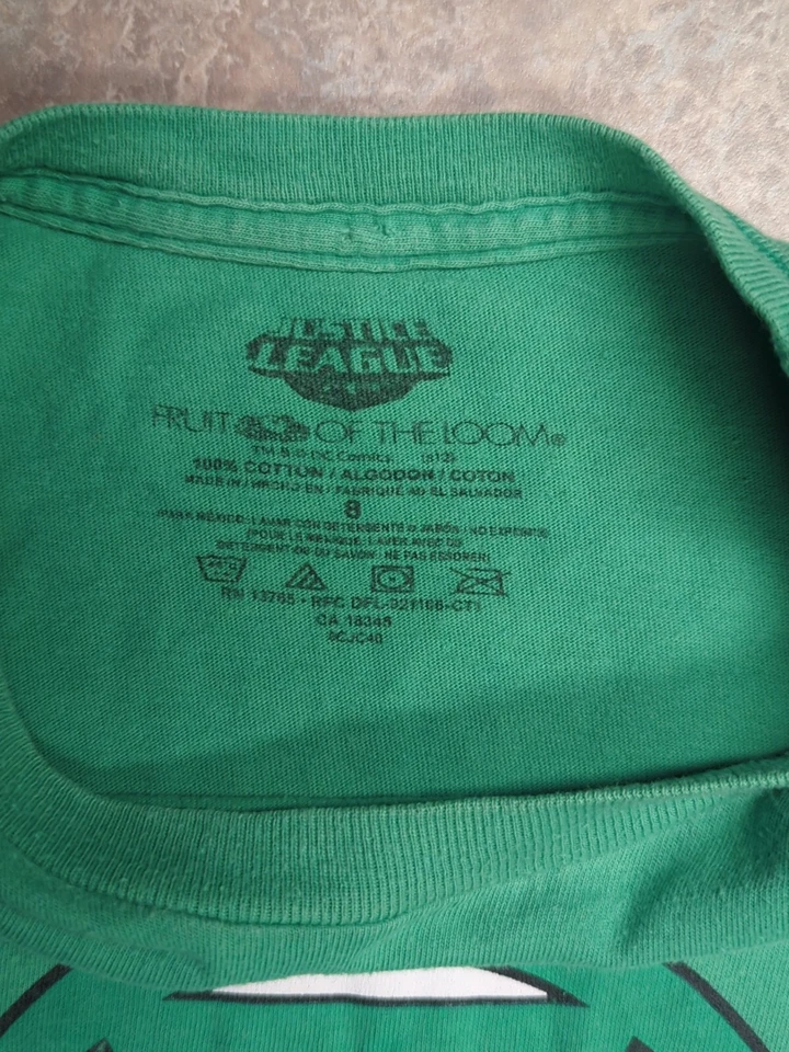 Niños, Liga de la Justicia Linterna Verde, Talla 8, Fruit of The Loom, Camiseta (LAP-100) Foto 4 de 4