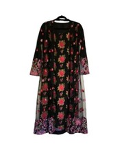 Embroidered Salwar Kameez Dupatta Long Scarf Cotton Chiffon Net Party Wear Dress