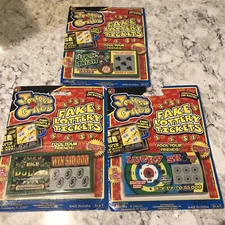 Lot Of 3 Jokes & Gags Fake Lottery Tickets, All New In Packages