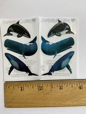 Lot of 2 Modules WHALE Photoessence Metallic Stickers Mrs. Grossmans 6 Stickers