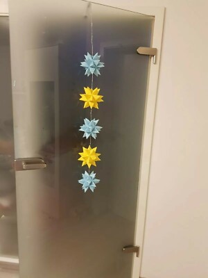 5 Bascetta Aurelio Sterne LED-Lichterkette, Sternenkette Adventsstern 