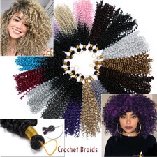 14 Inch Deep Water Wave Braiding Hair Kinky Curly Afro Jerry Curl Crochet Braids