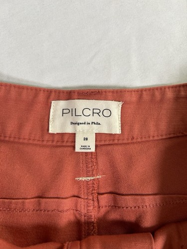 Pilcro Painted Puddle Flare Cargo Pants Womens Size 28 Burnt Orange Boho - Picture 8 of 14