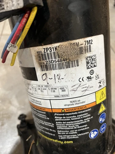 COPELAND SCROLL COMPRESSOR model ZP31K5E-PFV- 7M2  year 2023   Single Phase 220v