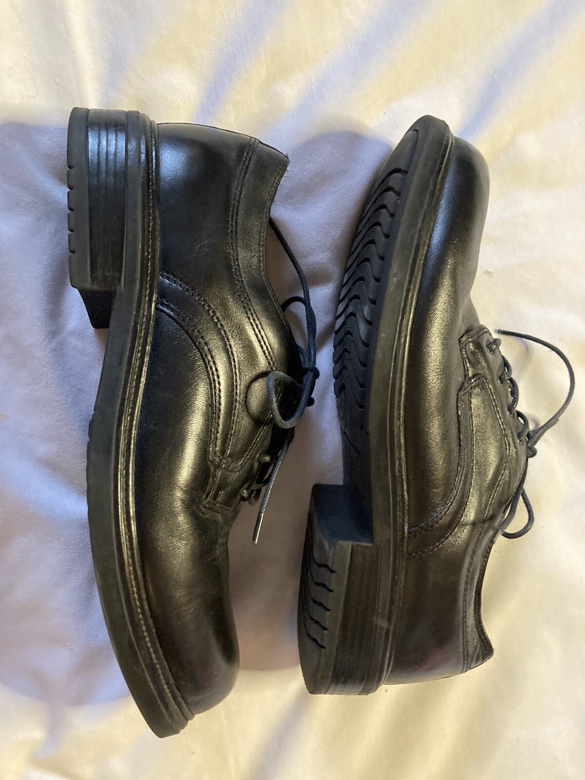 SAOLA Scarpe eleganti Oxford stringate Nunn Bush in pelle nera scarpe da uomo 12M