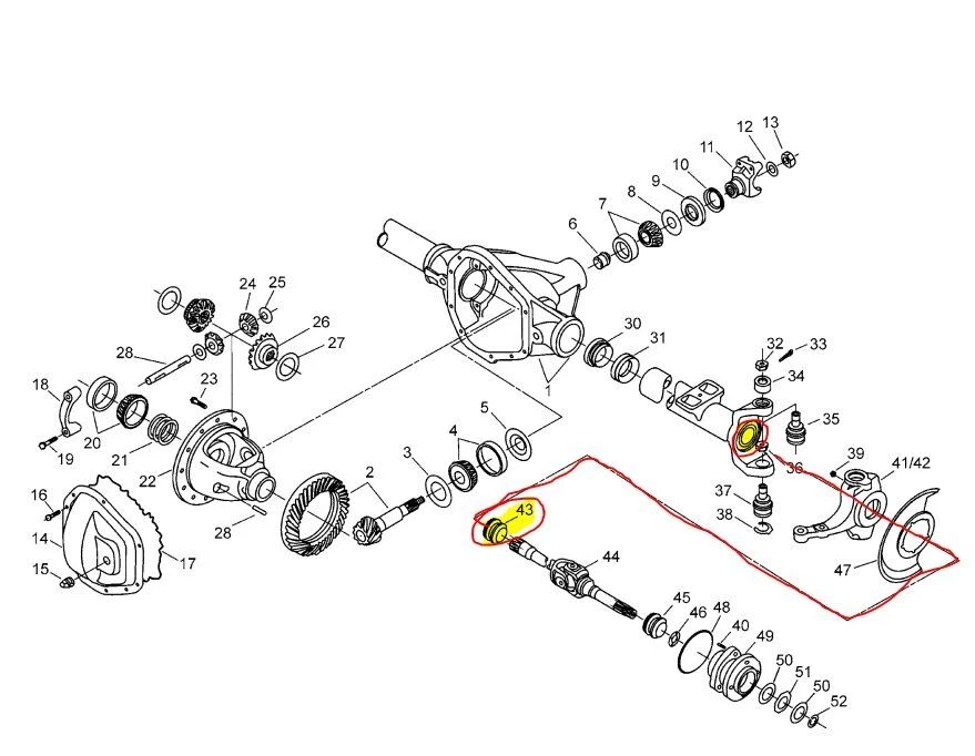 Ford Super F350 F250 Excursion 1999-2004 4x4 tubo exterior delantero sello antipolvo Foto 2 de 4