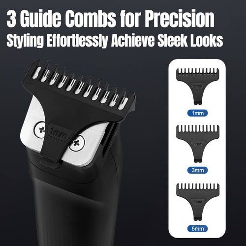 Beard Trimmer, 3 in 1 Hair Clippers and Mens Grooming Kit,Nose,Ear Hair Trimmer - Picture 6 of 9