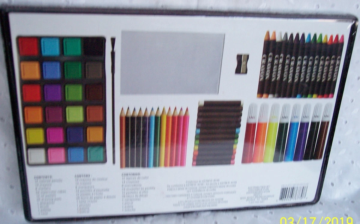 CREATOLOGY ART SET 100 PC - CRAYONS, COLOR PENCILS, MARKERS, PAINTS- BOOK  CASE