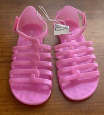 NEW Girls The Children's Place Y2K Pink Purple Jelly Woven Buckle Sandals 1 NWT