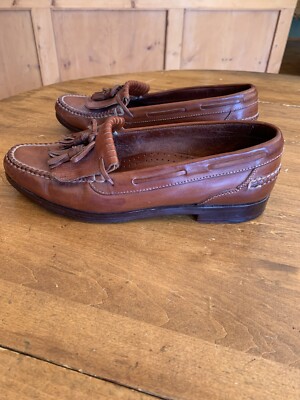 Cole Haan Men’s Chestnut Brown Leather Tassel Kiltie Loafers Cole Haan Mens Brown Leather Tassel Kiltie Loafers Size 7M main image 4