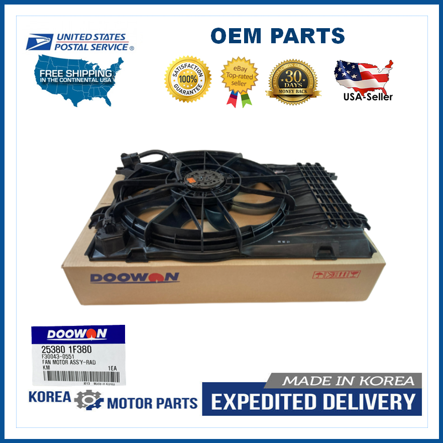 DOOWON✓RADIATOR FAN MOTOR ASSEMBLY FOR 2005-2007 HYUNDAI TUCSON